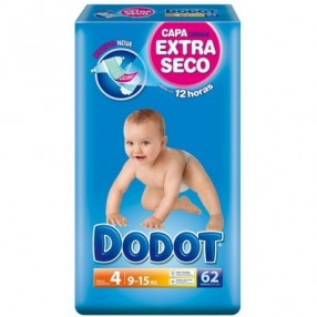 DODOT ETAPAS pañales 9-15 kgs talla 4 paquete 64 unidades